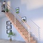 Treppe Lindos Buche Gerade 100 cm Setzstufen Design-Geländer-Holzstäbe FSC®_6