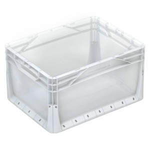 Eurobox-System Box Vollwand mit Griffmulden 40 x 30 x 22 cm Transparent