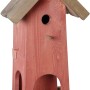 Farbiges Vogelfutterhaus und Nistkasten aus Holz für Wildvögel.