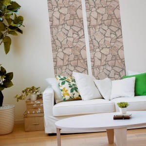 A.S. Creation Pop.up-Panel Bruchstein als Wanddeko im Wohnzimmer.