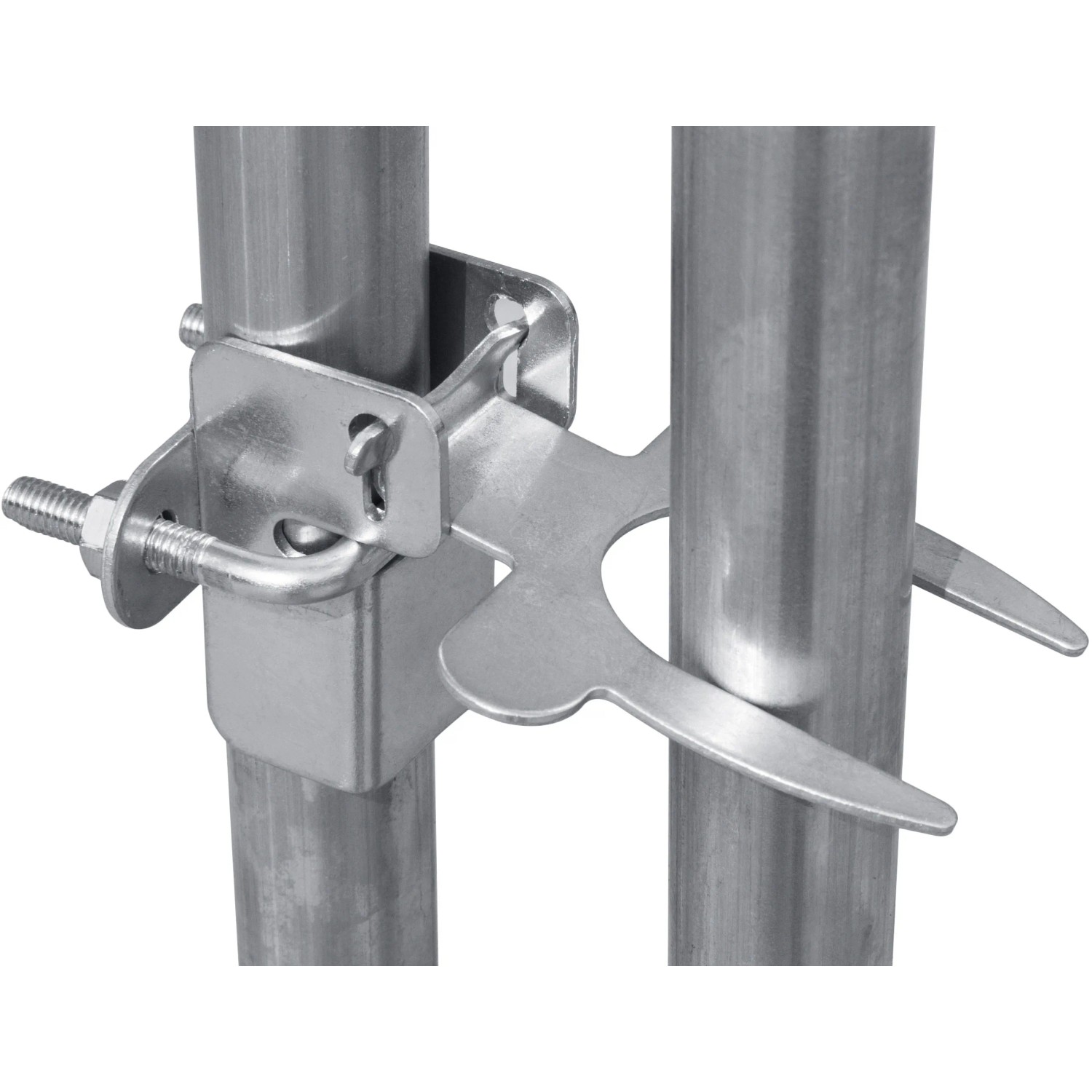Detailaufnahme: Metallverbinder für Zipper Heimtiergehege, zur sicheren Verbindung der Rohre.