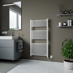 Azur Elektrischer Handtuchwärmer Kitty 120 x 60 cm 600 W Typ 1 Weiß