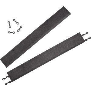 Andiamo Kantenleisten, 2 Stück, schwarz, 38 cm für Terrassenplatten und Gehwegplatten.