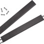 Andiamo Kantenleisten, 2 Stück, schwarz, 38 cm für Terrassenplatten und Gehwegplatten.