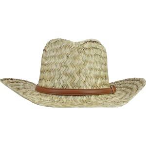 Strohhut Männer Natural Gürtel Braun Gr. 59