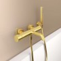 Ideal Standard Brausehalter Idealrain Atelier, rund, gebürstetes Gold.