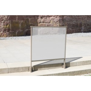 Dieda Geländer Linus Vario, seitliche Montage, Aluminium, 100x100 cm, Taupe.