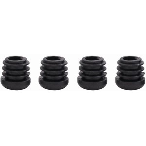 Siena Garden Fußkappen-Set, 4 Universal-Kappen Ø 22mm, schwarz für Geflechtmöbel.