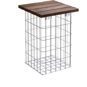 Gabiona Gabionen-Hocker feuerverz 52 x 32 x 32 cm Maschenw 5 x 10 cm Cumaru