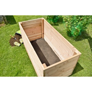 Hochbeet mit Wühlmausgitter 2,1x1,1m. Das Gitter schützt vor Wühlmäusen und Maulwürfen.