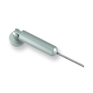 Gardinia Seilspanngarnitur Race, silber matt, Detailansicht Träger und Seil.