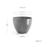 Ecopots Pflanztopf Antwerp Grau, 40 cm. Zeitloser Blumentopf für Innen- und Außenbereich.
