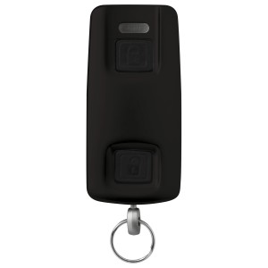 Schwarze Abus HomeTec Pro Funk-Fernbedienung CFF3000 für Türsicherung.