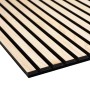 Akustikpaneel Esche/Schwarz: Wandverkleidung für besseren Raumklang, 119,8 cm breit.