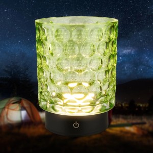 Brilo Akku-LED-Tischleuchte Sunora Glas Dimmbar Touch Grün