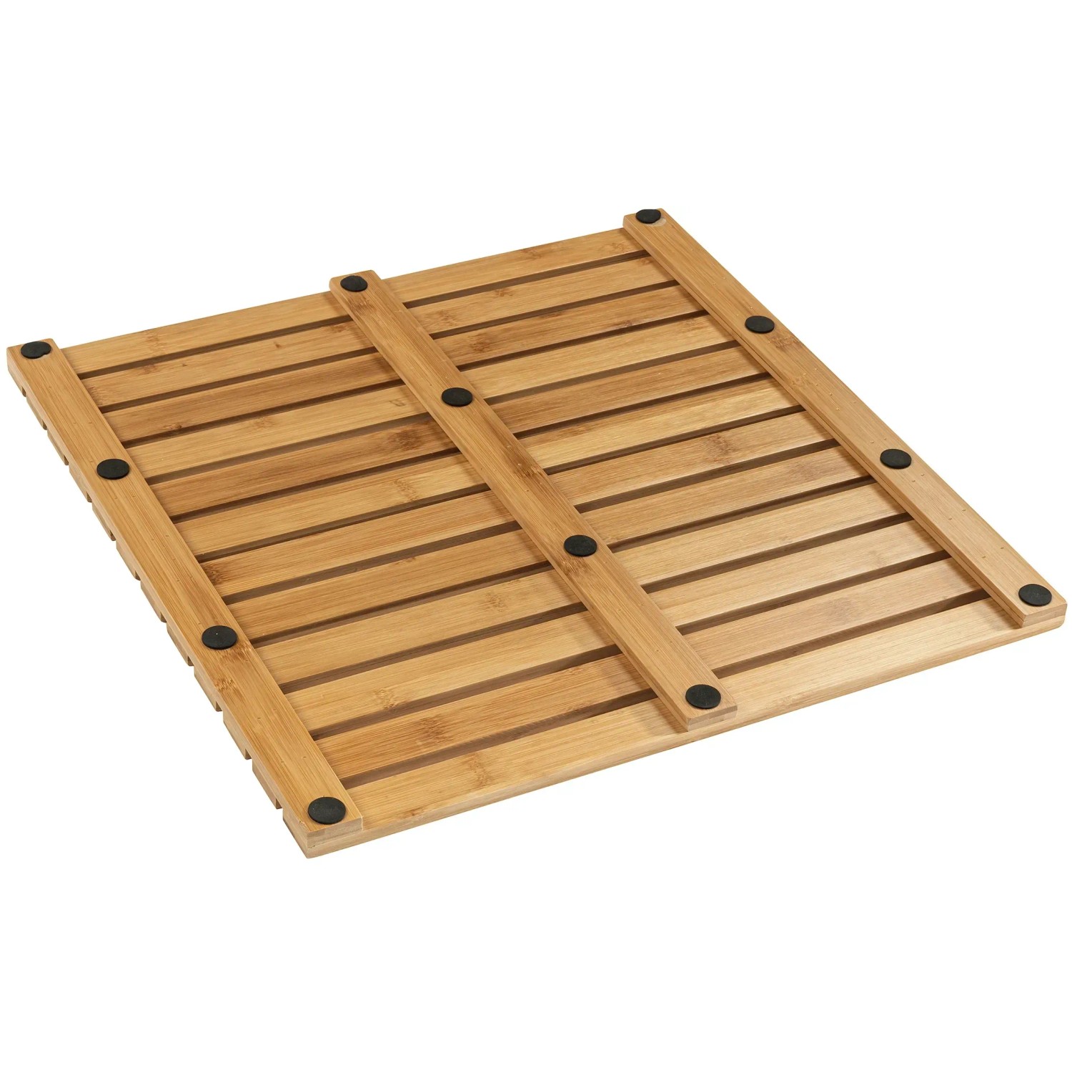 Wenko Baderost Indoor & Outdoor Bambus rutschhemmende Unterseite 50 cm x 50  cm kaufen bei OBI