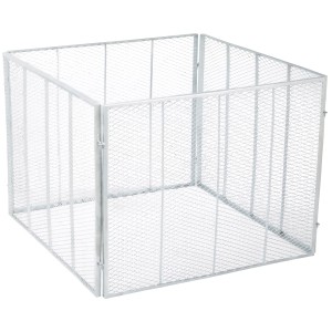 4-teiliger Komposter aus feuerverzinktem Metall, 800 l Fassungsvermögen.