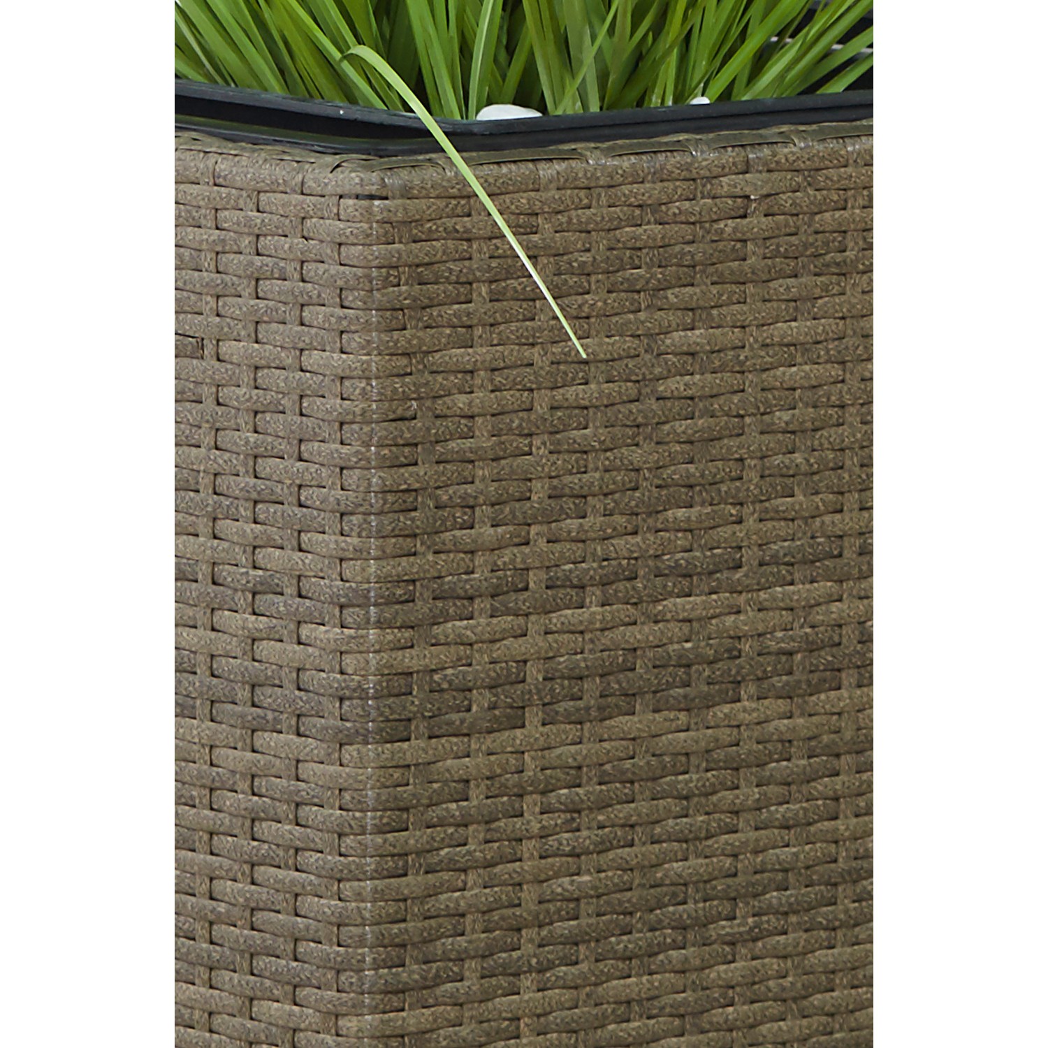 Gartenfreude Pflanzkübel Polyrattan 102 cm x 36 cm Cappuccino kaufen