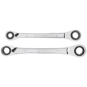 Einhell Doppel-Ratschenringschlüssel-Set 4-in-1-Funktion 2-teilig