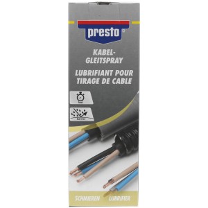 Presto Kabel-Gleitspray 400ml Dose zur Kabelreparatur und leichteren Kabeldurchführung.