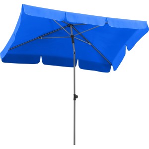 Schneider Balkonschirm Locarno, 180x120 cm, Royalblau mit Push-Up Mechanik.