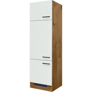 Flex-Well Exclusiv Geräteumbauschrank Vintea 60cm Magnolie matt - Lancelot Oak