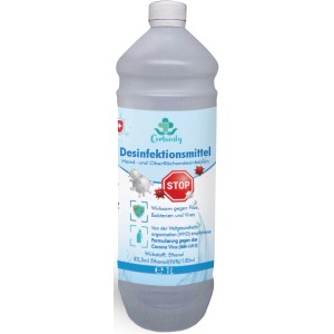 Certainly Hand- und Flächendesinfektion, 1L Flasche. Reinigungsmittel zur Desinfektion nach WHO-Rezeptur.