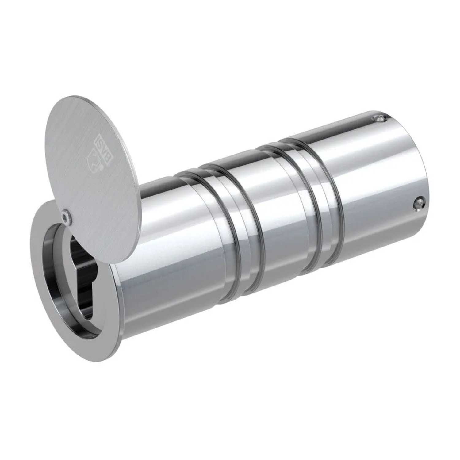Basi Rohrtresor RT 101MS Set mit Profilhalbzylinder, Edelstahl, mit Abdeckung