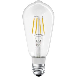 LEDVANCE SMART+ Bluetooth LED-Lampe in Edisonform, klares Filament, E27 5,5W.