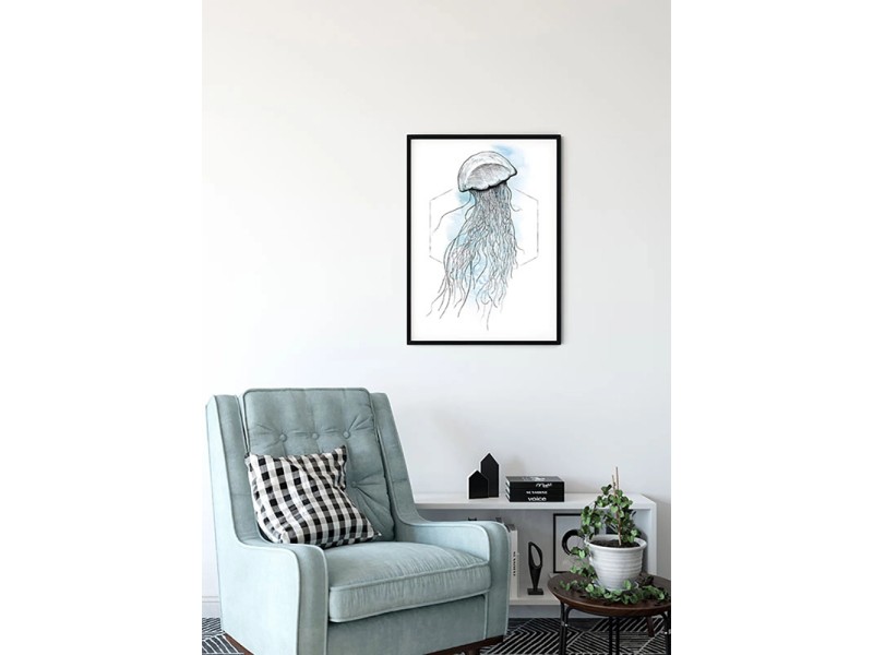Komar Wandbild bei cm 40 Watercolor Jellyfish OBI x 30 kaufen