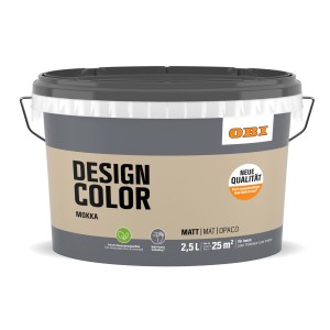 OBI Design Color Mokka, 2,5 l, matte Innenfarbe für Wände.