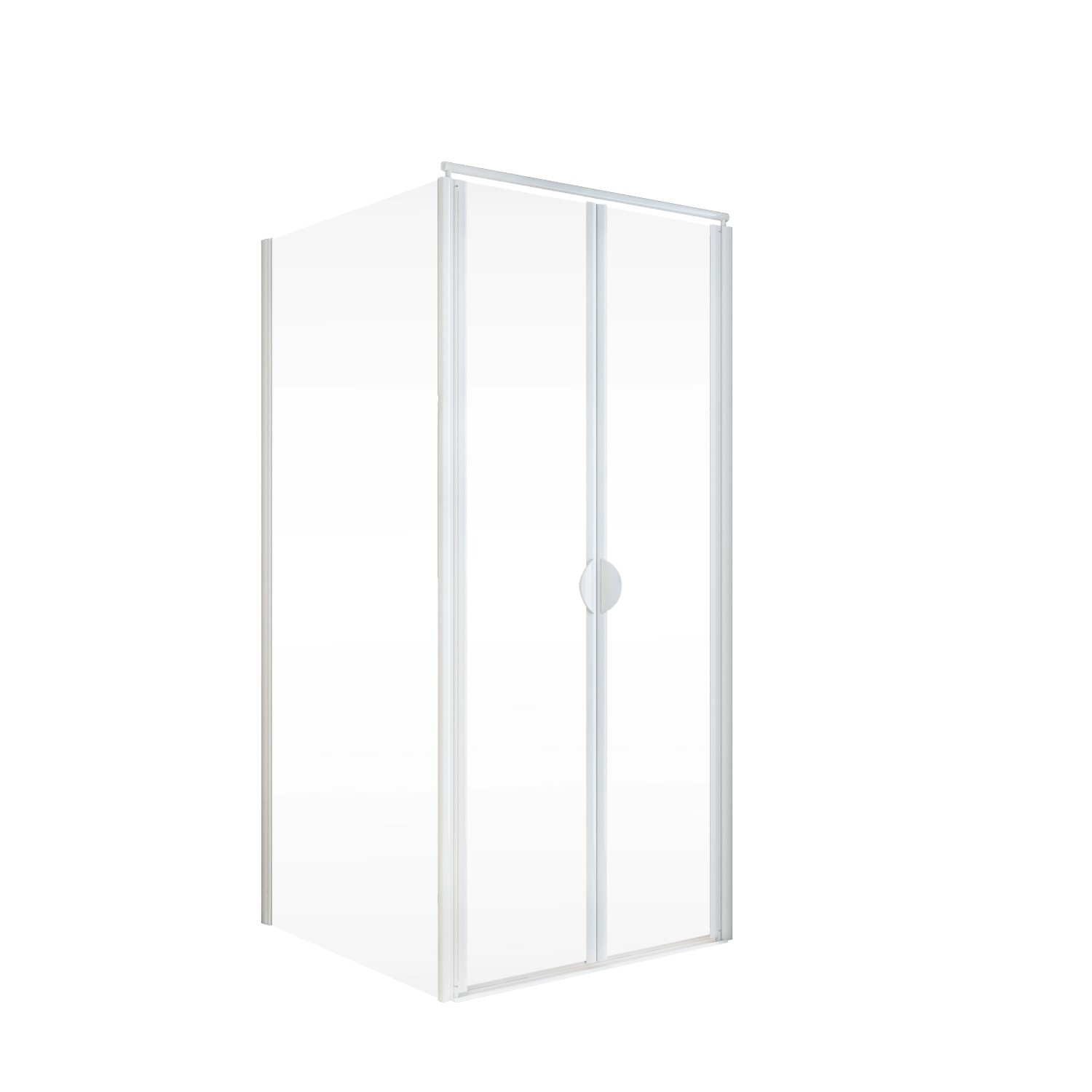 Schulte Sunny Duschkabine mit Pendeltür und Seitenwand, 80x90x180 cm, Weiß