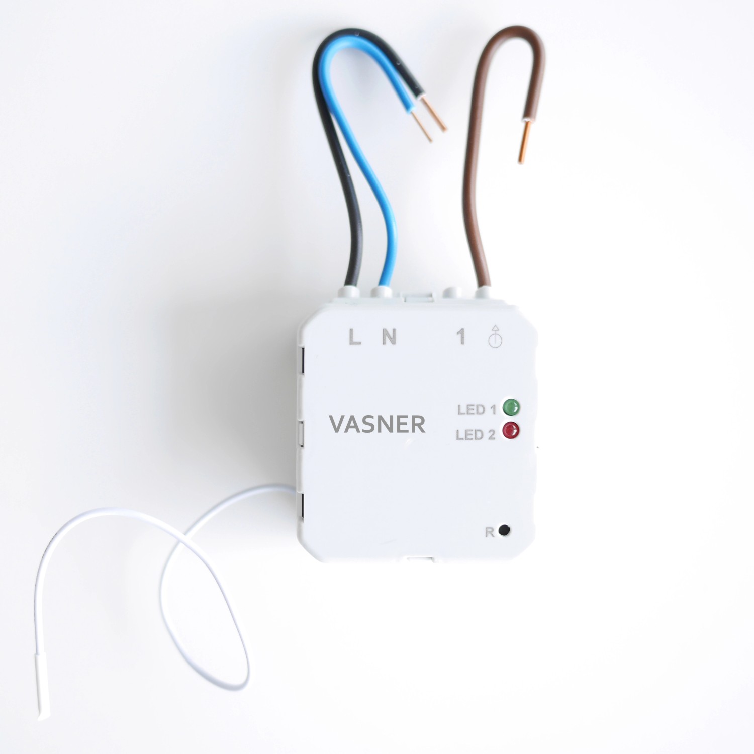 Vasner VUP Unterputz-Empfänger für VFTB Funkthermostat Set, Detailansicht.