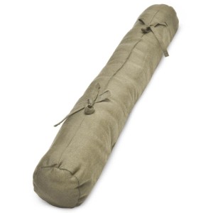 Beautissu Viento Zugluftstopper, 90cm, Taupe, mit Bindebändern.