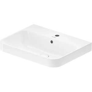 Weißes Duravit Happy D.2 Plus Aufsatzbecken aus Sanitärkeramik, 60x46 cm.