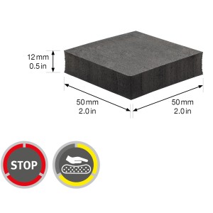 Wagner Vibrationsdämpfer EH 1950, 2er-Set, schwarz, zur Reduzierung von Vibrationen bei Waschmaschinen.