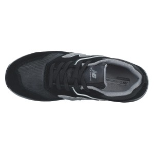 New Balance Elite Lite S1 Sicherheitsschuh, schwarz-grau, mit Fiberglas-Zehenkappe.