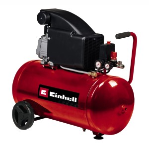 Einhell Kompressor TC-AC 270/50/8, rot, mit 50 l Tank und Manometer.