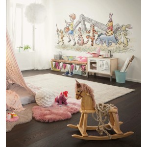 Kinderzimmer mit Winnie Pooh Fototapete "Walk Along Another Path" von Komar.
