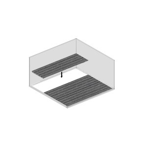 Weka Boden für Verkaufshaus 221 A, bestehend aus drei kesseldruckimprägnierten Holzelementen.