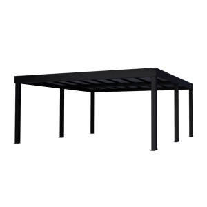 Canopia by Palram Carport Oslo 607 cm x 596 cm Alu Schwarz Paneel Grau