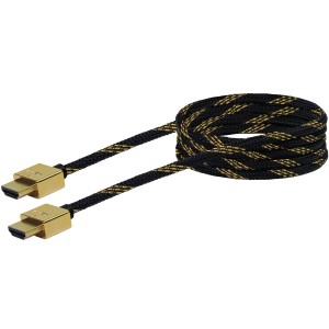 Schwaiger HDMI-Kabel Slimline, 1,5 m, High-Speed, Ethernet, vergoldete Stecker.