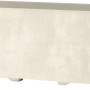 Deroma Millennium Pflanzkasten, 59 cm, perlweiß, aus Kunststoff mit Wasserreservoir für Innen- und Außenbereich.