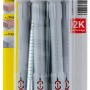 Fischer DuoXpand Dübel 10x140 mm, 4er-Pack mit Senkkopfschraube, geeignet für Beton und Mauerwerk.