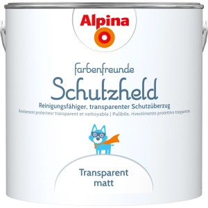 Alpina Farbenfreunde Schutzheld, 2,5L, transparenter Schutzüberzug für Wände.