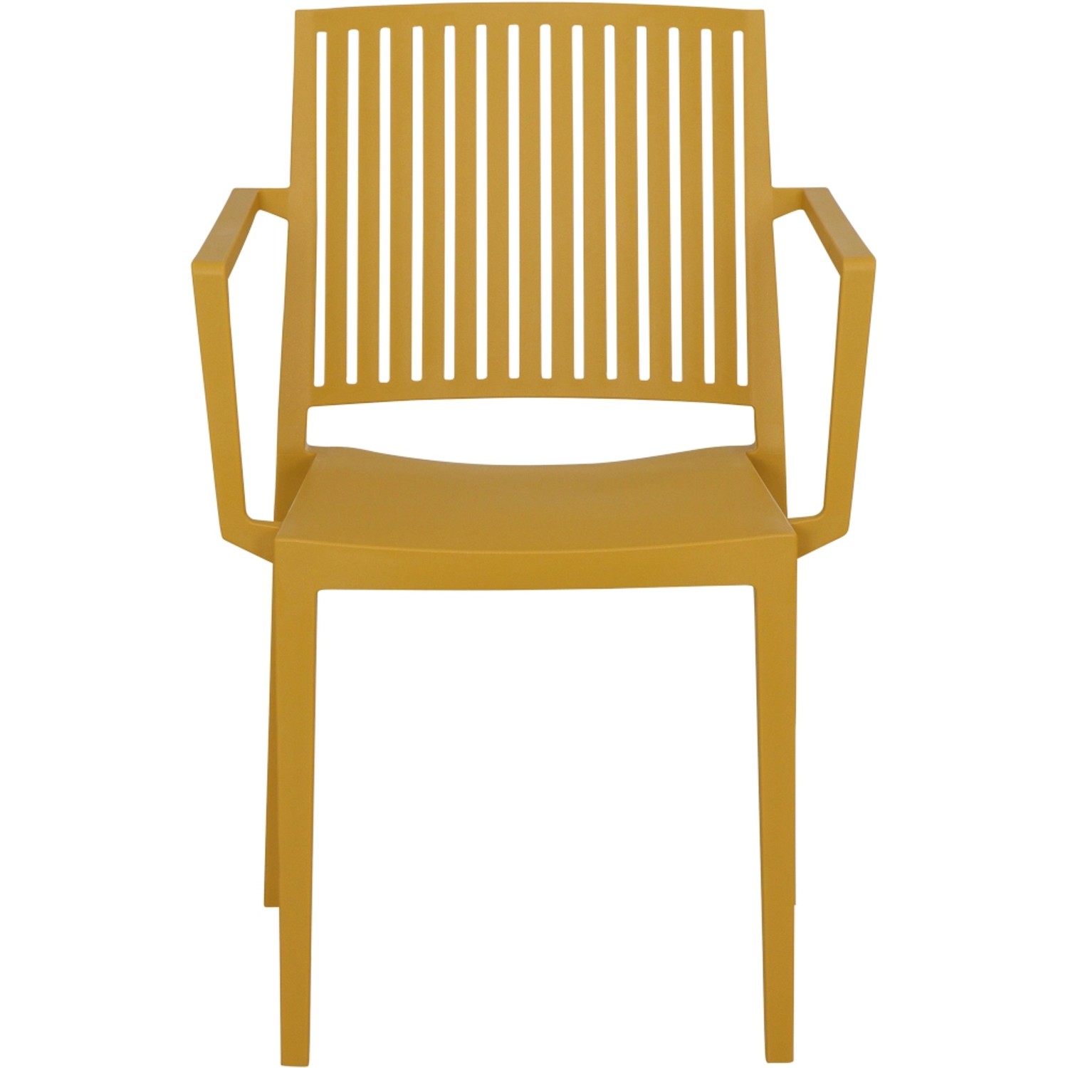 Siena Garden Stapelsessel Lane in Senfgelb, Gartenstuhl aus recycelbarem Material.
