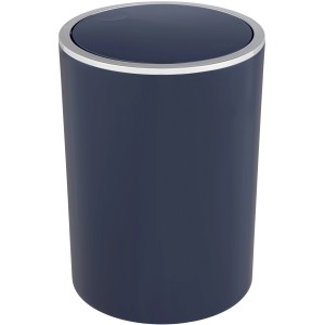 Wenko Schwingdeckeleimer Inca, dunkelblau, 5 Liter. Kosmetikeimer mit Chromrand.
