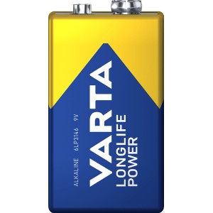 Varta Longlife Power 9V Batterie, ideal für Rauchmelder und Fernbedienungen.