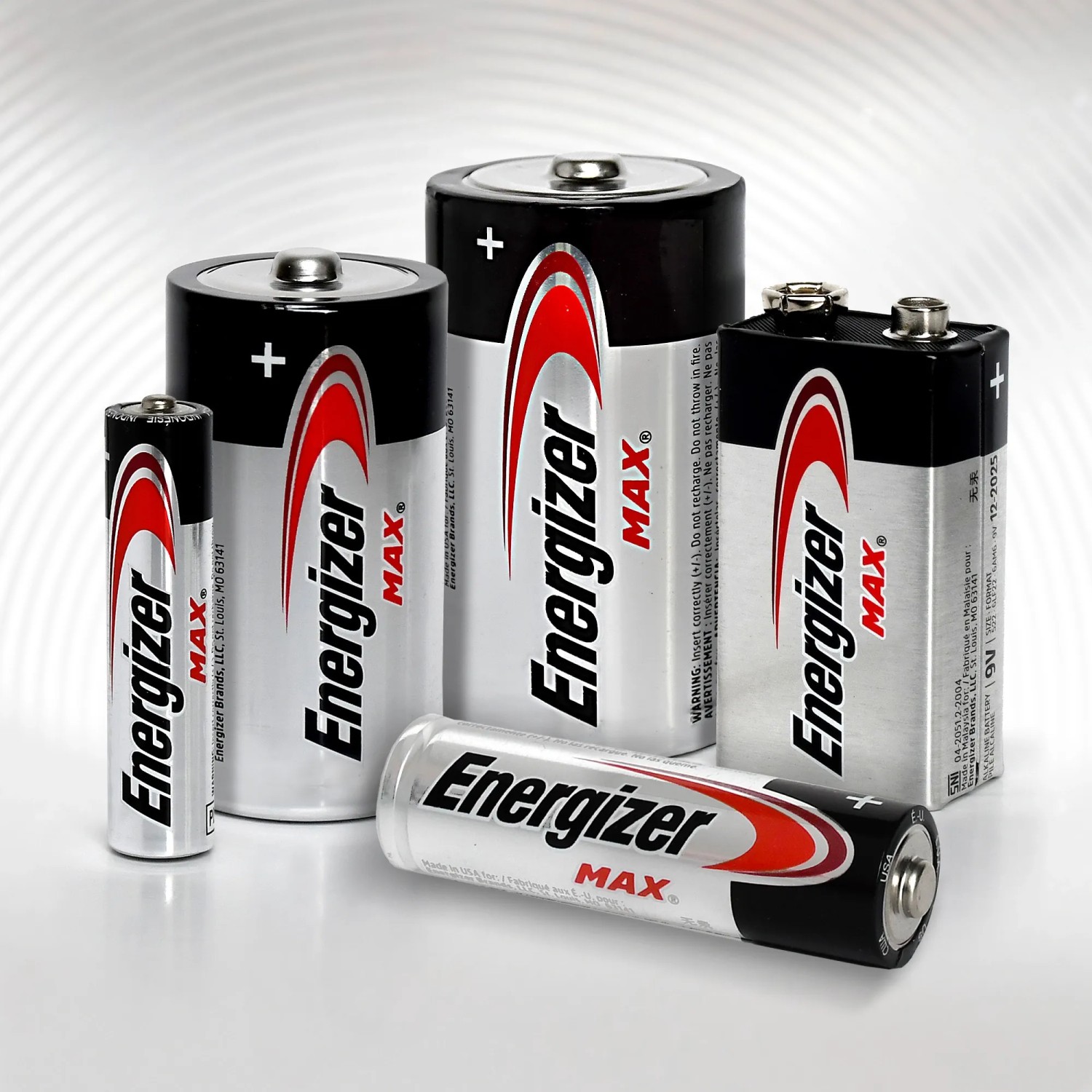 Energizer Max Alkaline Batterien, verschiedene Größen im Set.
