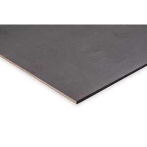 Dunkelgraue t.b.t. Möbelbauplatte, Detailansicht der Oberfläche.